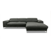 Piedroo 21106 in Leder Z69 anthrazit vorstehend rechts - Ecksofa Leder