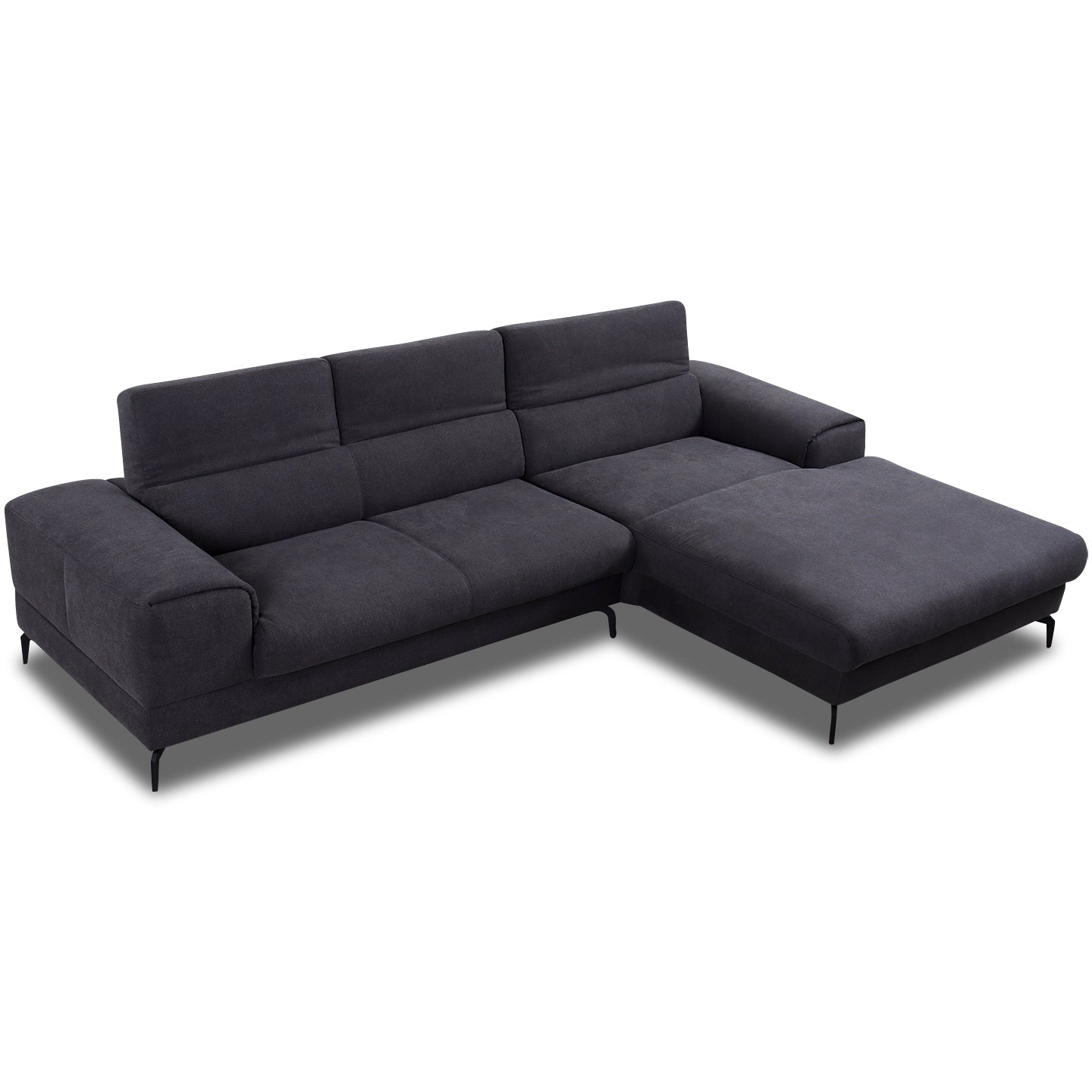 Willi Schillig Piedroo 21106 in Stoff R66 anthracite - Ecksofa Stoff