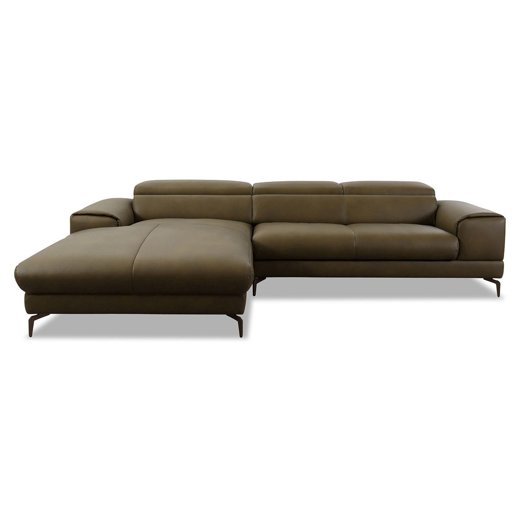 Piedroo 21106 in Leder Z69 camouflage vorstehend links - Ecksofa Leder