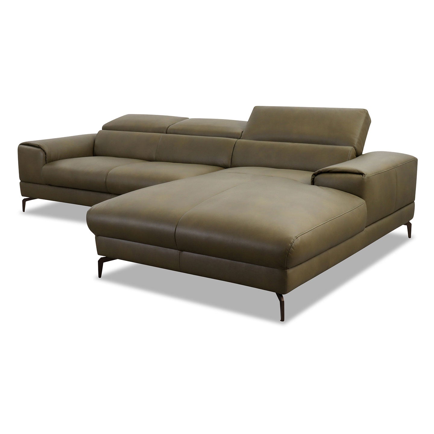 Willi Schillig Piedroo 21106 mit Motor in Leder Z69 camouflage vorstehend rechts - Ecksofa Leder