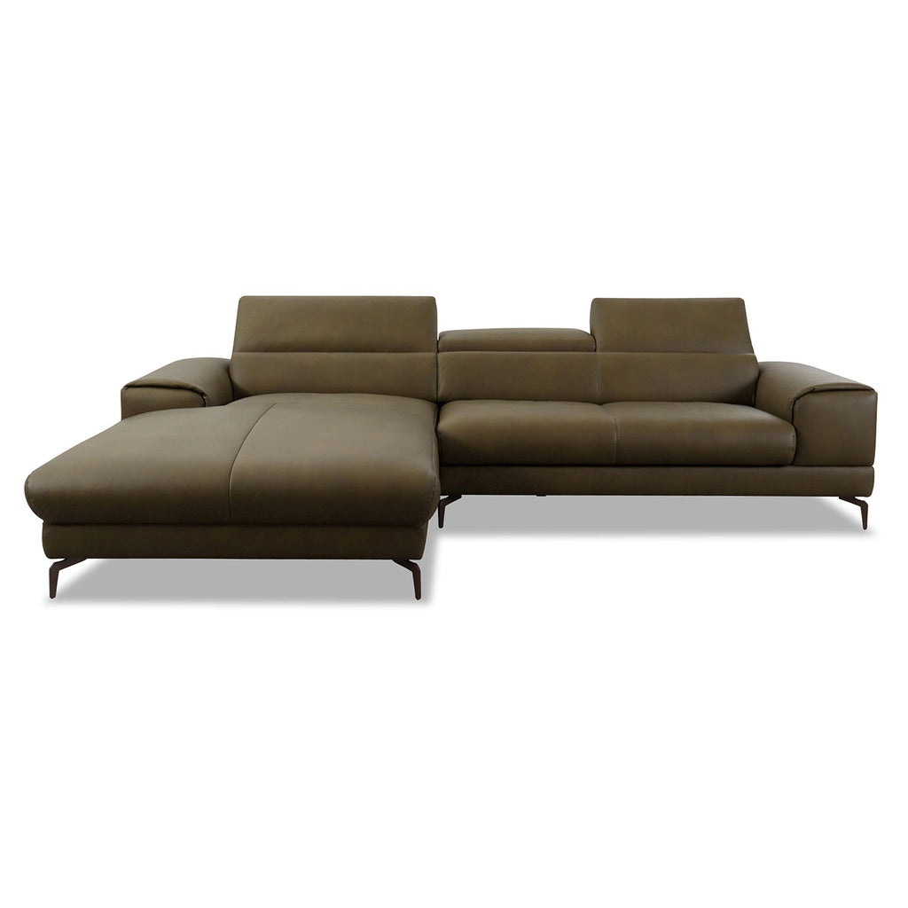 Piedroo 21106 in Leder Z69 camouflage vorstehend links - Ecksofa Leder