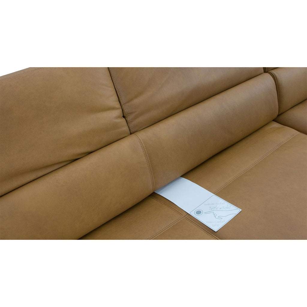 Piedroo 21106 in Leder Z69 kurkuma vorstehend rechts - Ecksofa Leder