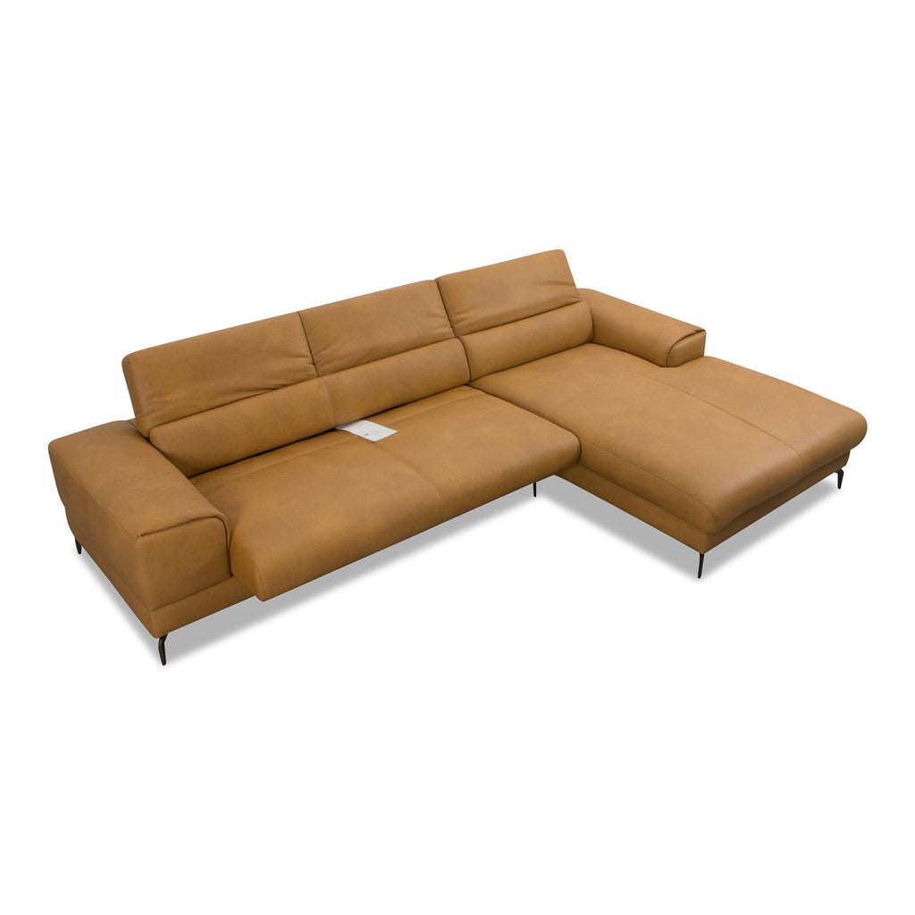 Piedroo 21106 in Leder Z69 kurkuma vorstehend rechts - Ecksofa Leder