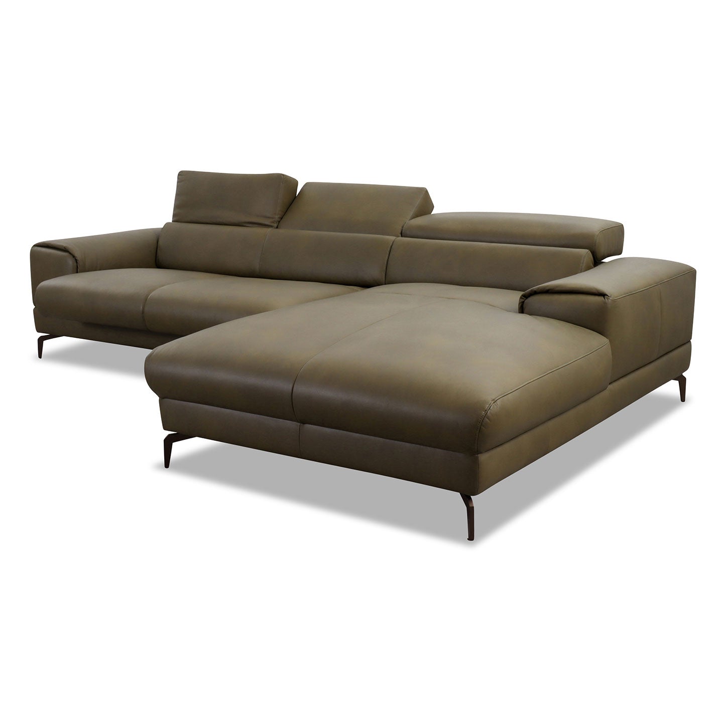 Willi Schillig Piedroo 21106 mit Motor in Leder Z69 camouflage vorstehend rechts - Ecksofa Leder