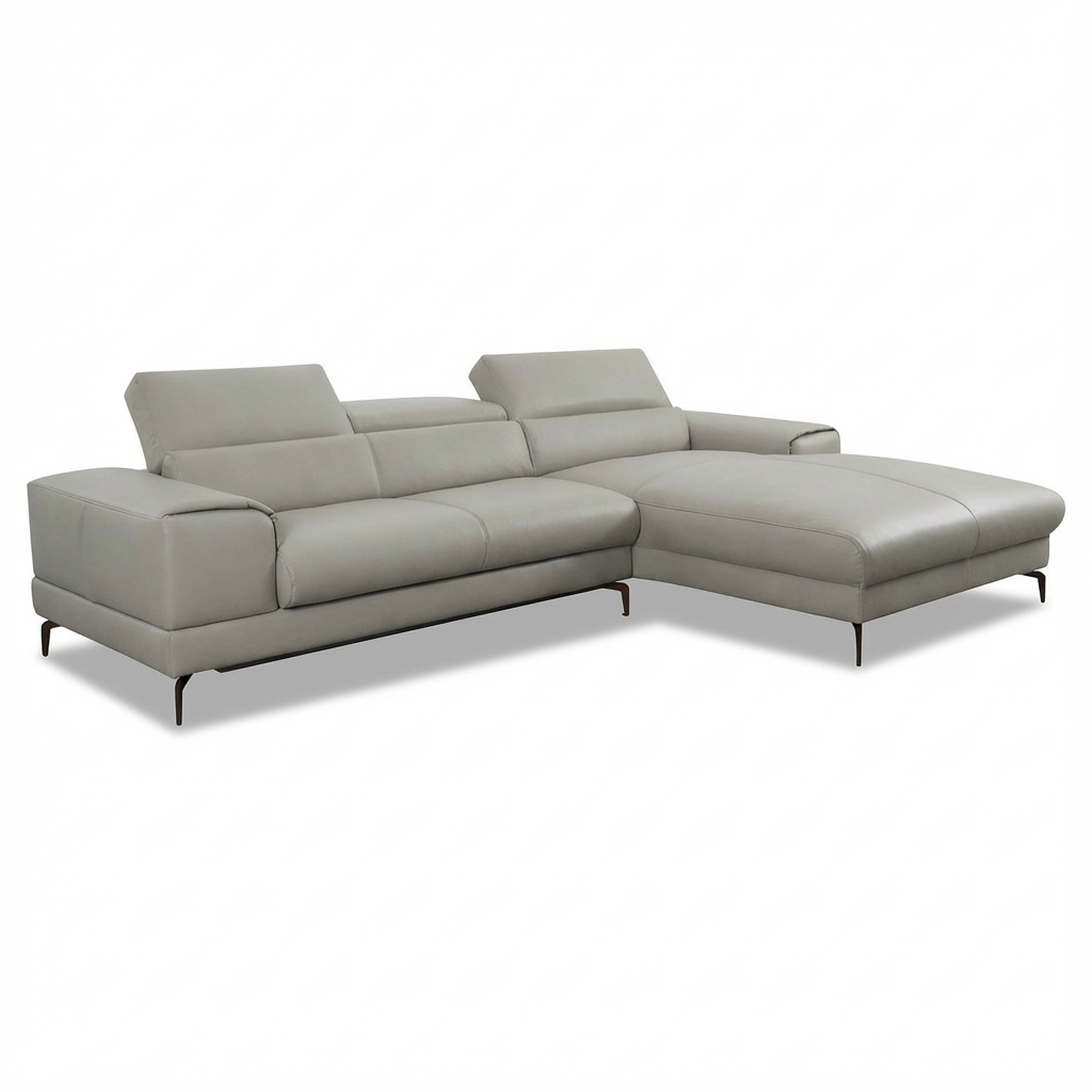 Willi Schillig Piedroo 21106 mit Motor in Leder Z69 lightgrey vorstehend rechts - Ecksofa Leder