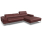 Willi Schillig Piedroo Sofa in Leder Longlife Z73 konfigurierbar - 11 Ruby Red / vorstehend rechts - Ecksofa Leder