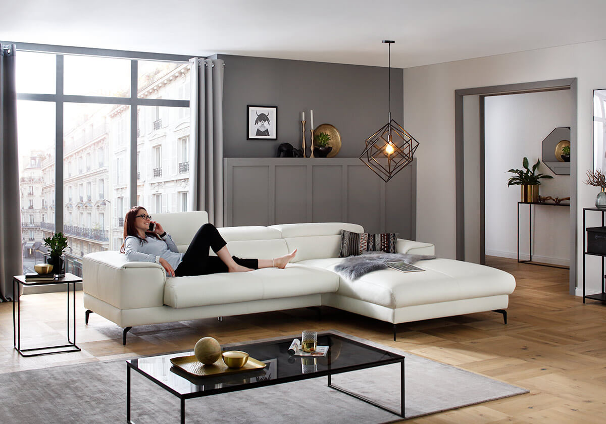 Willi Schillig Piedroo 21106 Sofa 21106 in Leder Longlife Z73 konfigurierbar - Ecksofa Leder