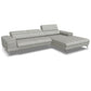 Willi Schillig Piedroo Sofa in Leder Longlife Z73 konfigurierbar - 22 Grey / vorstehend rechts - Ecksofa Leder
