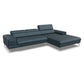 Willi Schillig Piedroo Sofa in Leder Longlife Z73 konfigurierbar - 28 Blue / vorstehend rechts - Ecksofa Leder