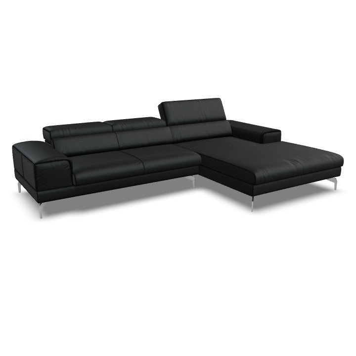 Willi Schillig Piedroo Sofa in Leder Longlife Z73 konfigurierbar - 39 Forest / vorstehend rechts - Ecksofa Leder