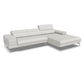 Willi Schillig Piedroo Sofa in Leder Longlife Z73 konfigurierbar - 42 white / vorstehend rechts - Ecksofa Leder