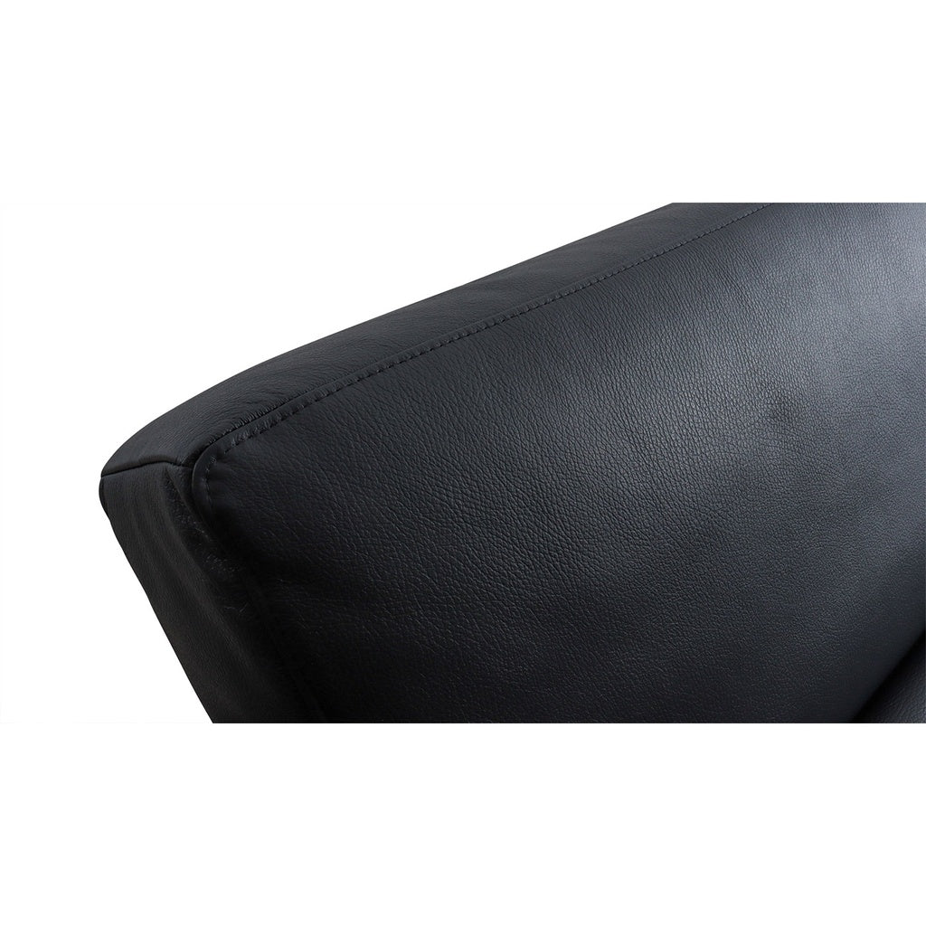 Piedroo 21106 in Leder Z73 nachtschwarz vorstehend rechts - Ecksofa Leder