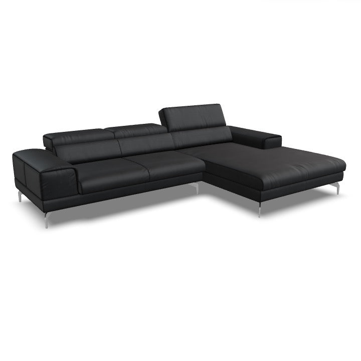 Willi Schillig Piedroo 21106 Sofa 21106 in Leder Longlife Z73 konfigurierbar - 99 Nachtschwarz - Ecksofa Leder