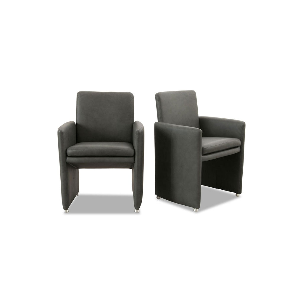 Stuhl-Sessel 10600 RIALTO in Leder Z69 - anthracite - Stuhl Leder