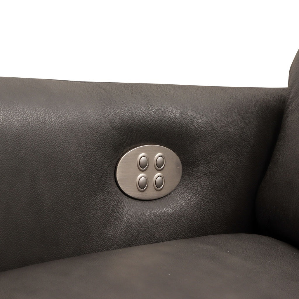 Fernsehsessel SALSAA in Leder Z69 anthracite - Relaxsessel Leder