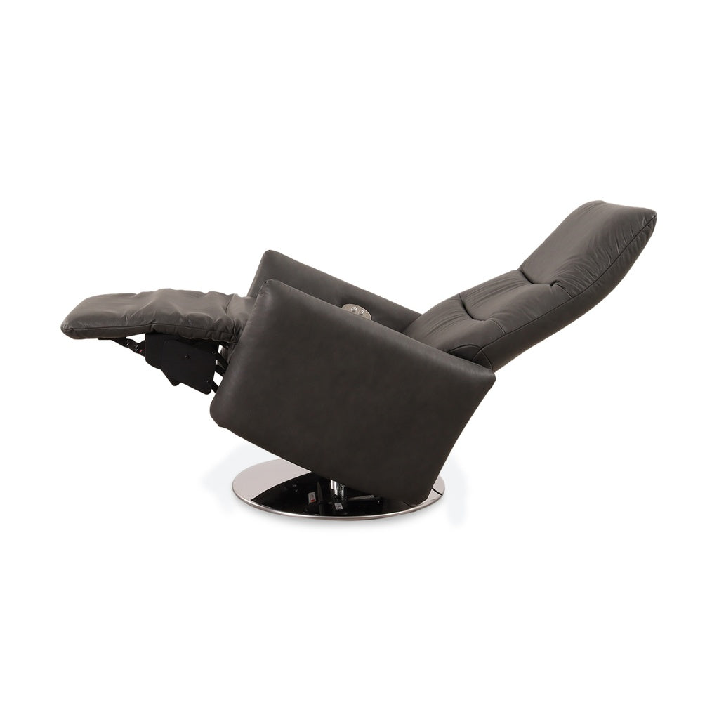 Fernsehsessel SALSAA in Leder Z69 anthracite - Relaxsessel Leder