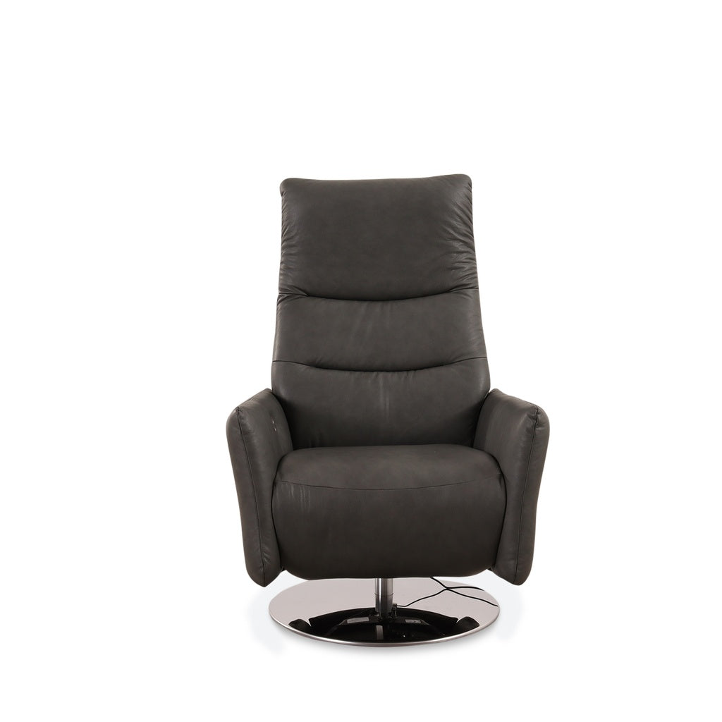 Fernsehsessel SALSAA in Leder Z69 anthracite - Relaxsessel Leder