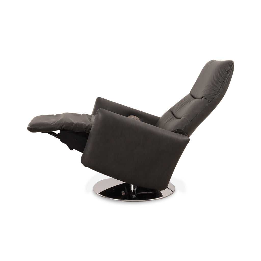 Fernsehsessel SALSAA in Leder Z69 anthracite - Relaxsessel Leder