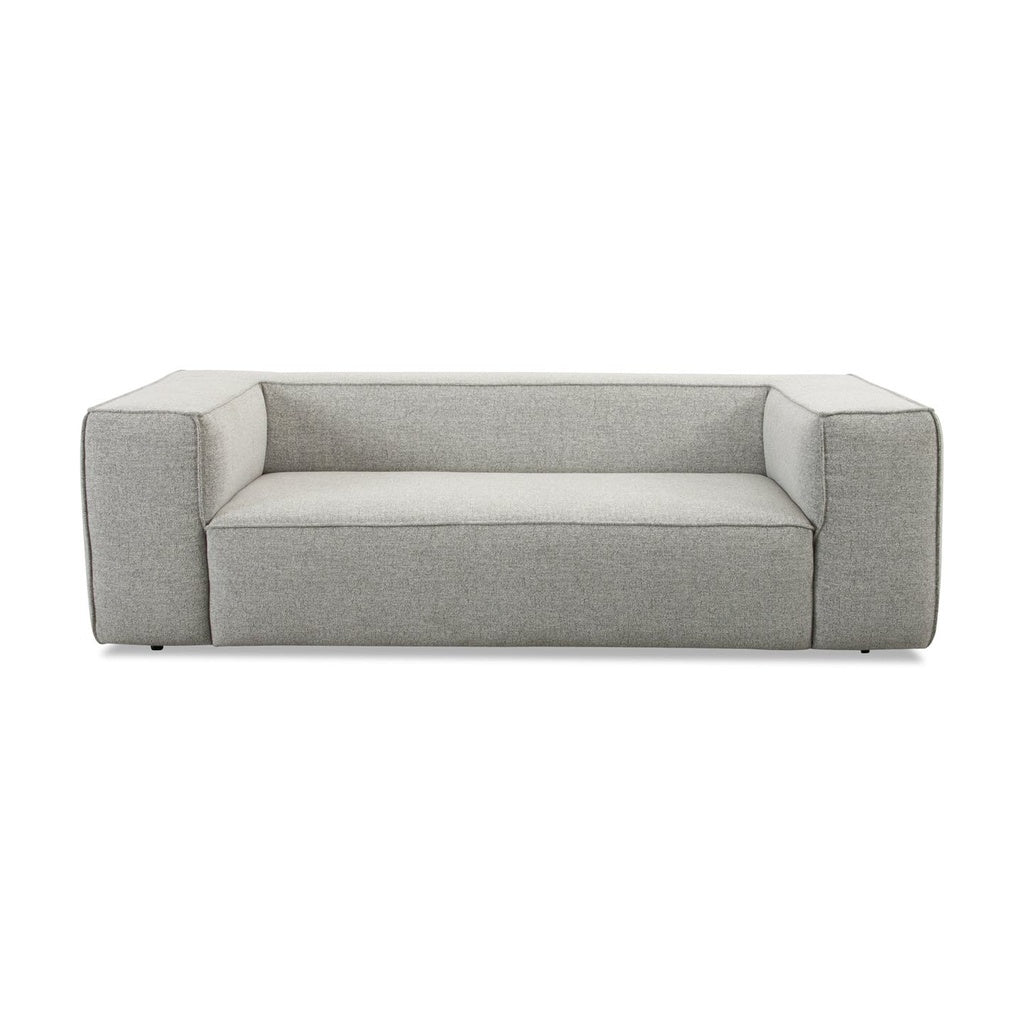 Sofa 18050 around the block in Stoff Puntino white-black - Sofa Stoff