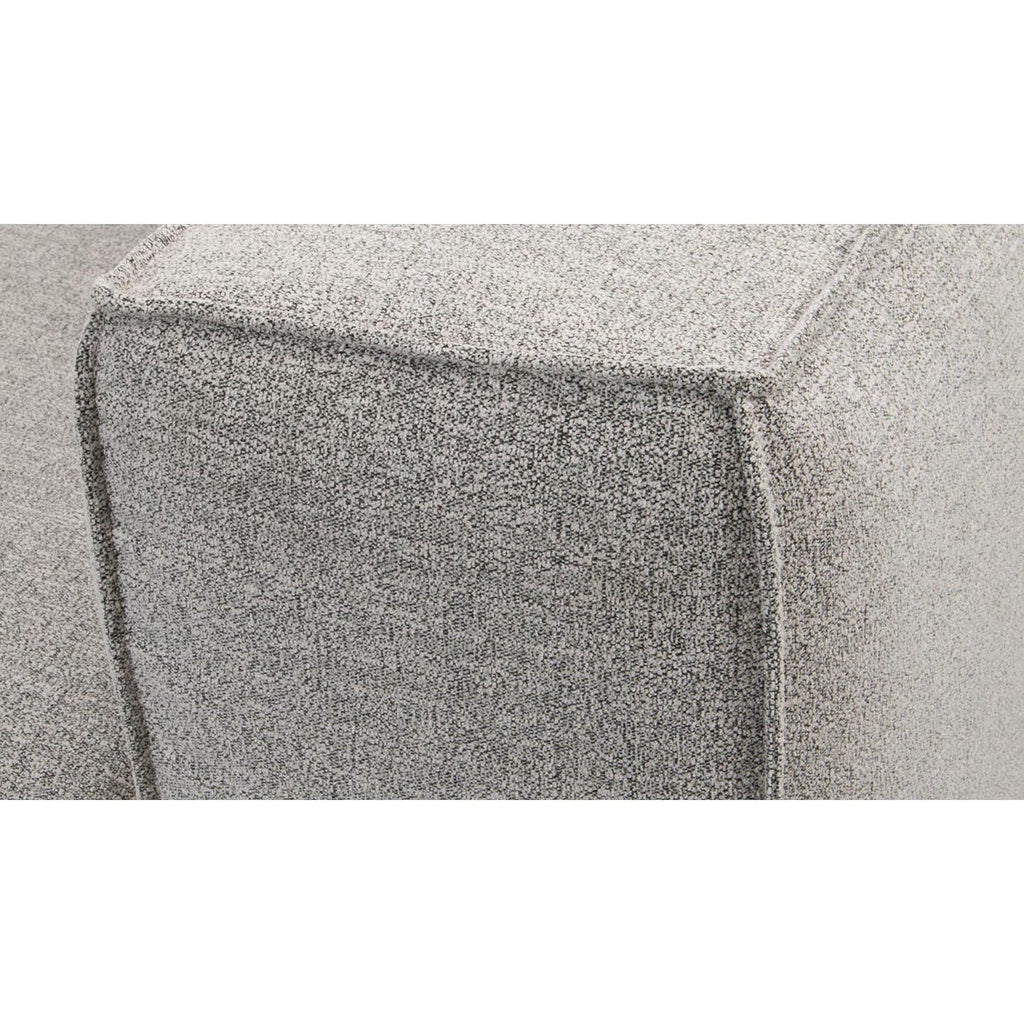 Sofa 18050 around the block in Stoff Puntino white-black - Sofa Stoff