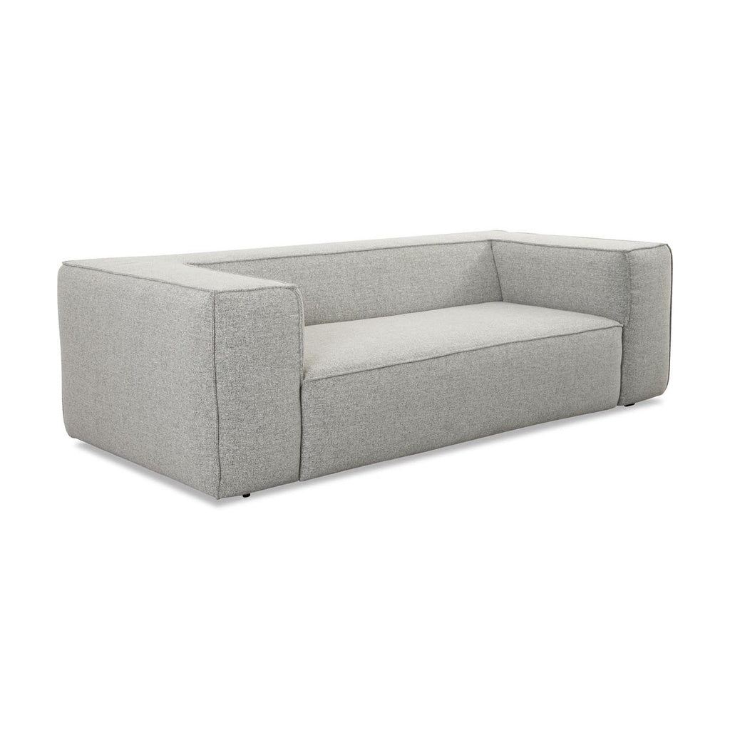 Sofa 18050 around the block in Stoff Puntino white-black - Sofa Stoff
