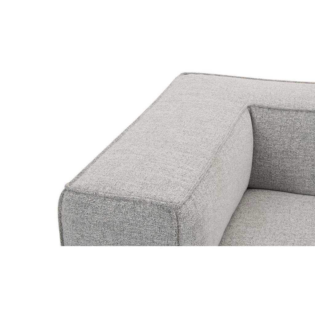 Sofa 18050 around the block in Stoff Puntino white-black - Sofa Stoff