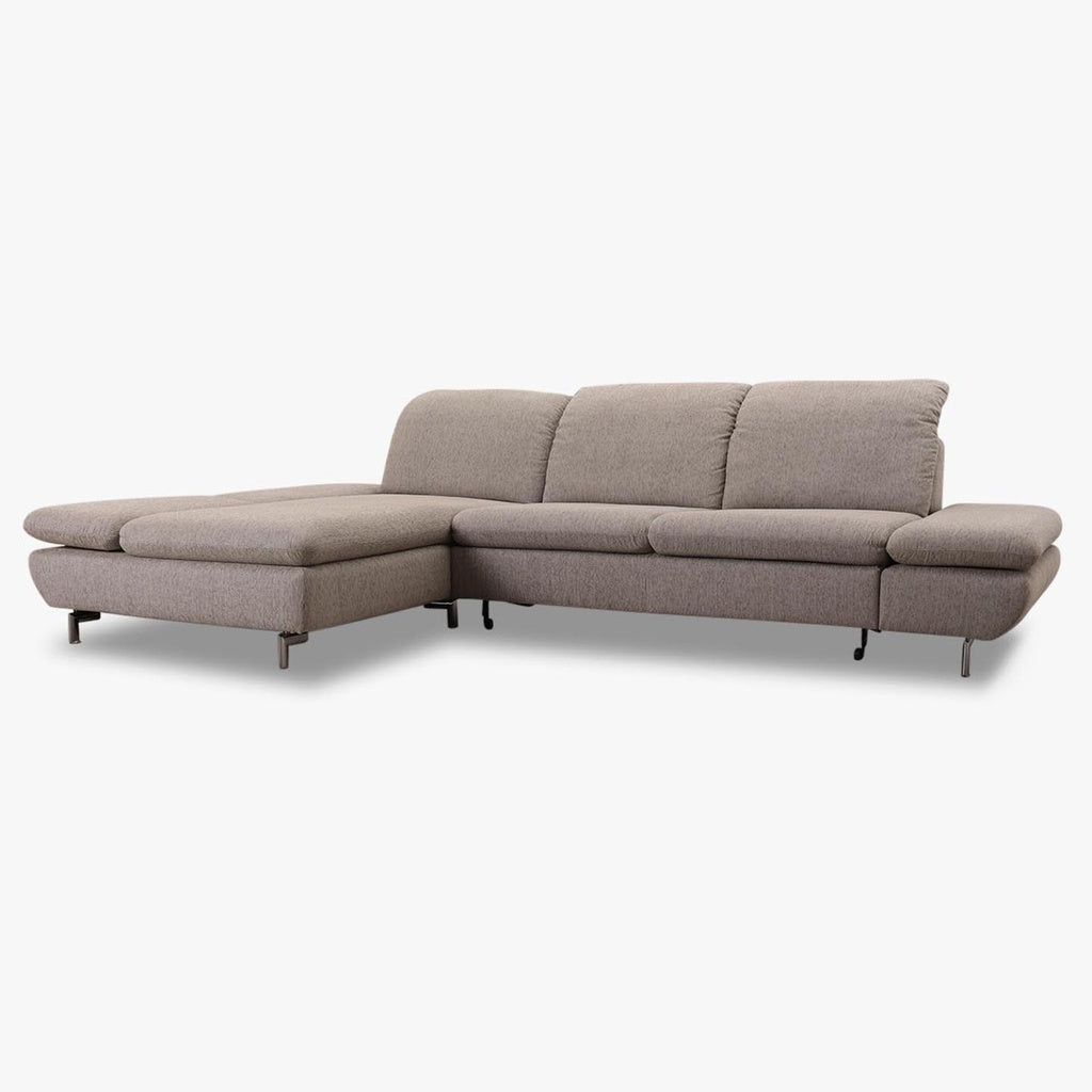 Ecksofa 15259 Jackie in Stoff W60 silver - Ecksofa Stoff