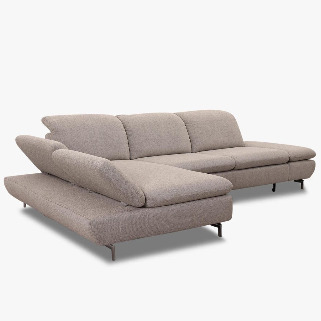 Ecksofa 15259 Jackie in Stoff W60 silver - Ecksofa Stoff