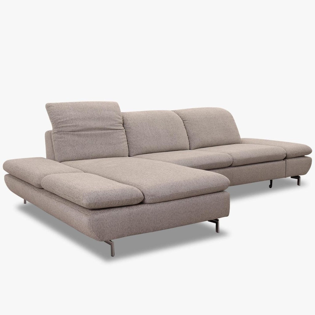 Ecksofa 15259 Jackie in Stoff W60 silver - Ecksofa Stoff