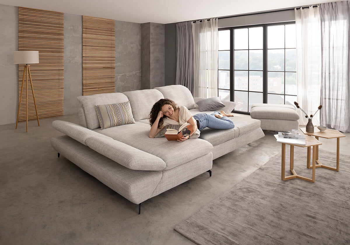 Willi Schillig Taoo Variante Ecksofa 15259 in Stoff W60 silver - Ecksofa Stoff