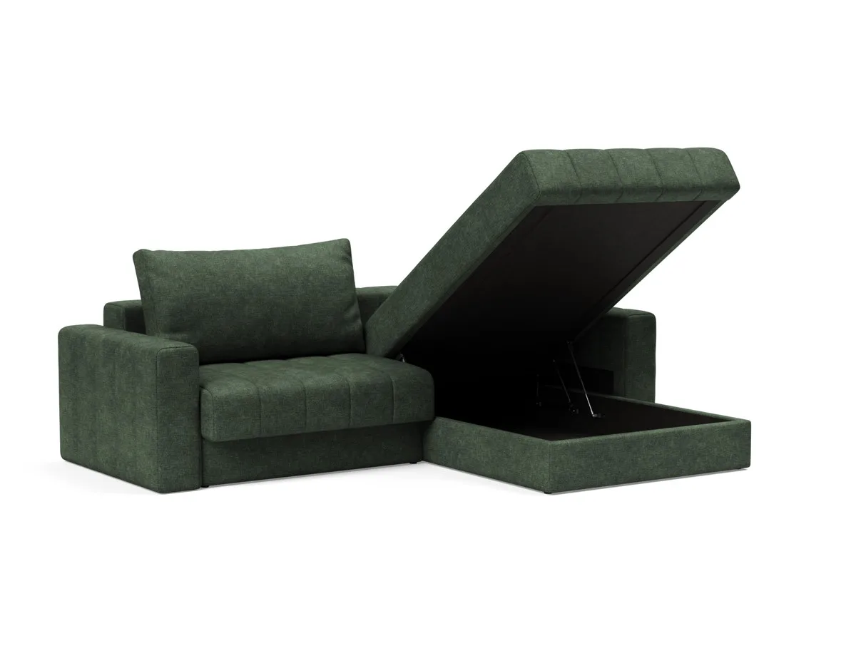 Akello Schlafsofa Mit Chaiselongue und Armlehnen – STAURAUM LIEGE