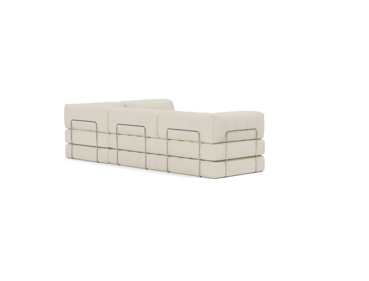 CozyPad Schlafsofa L-Shape mit Armlehnen – Frame 13
