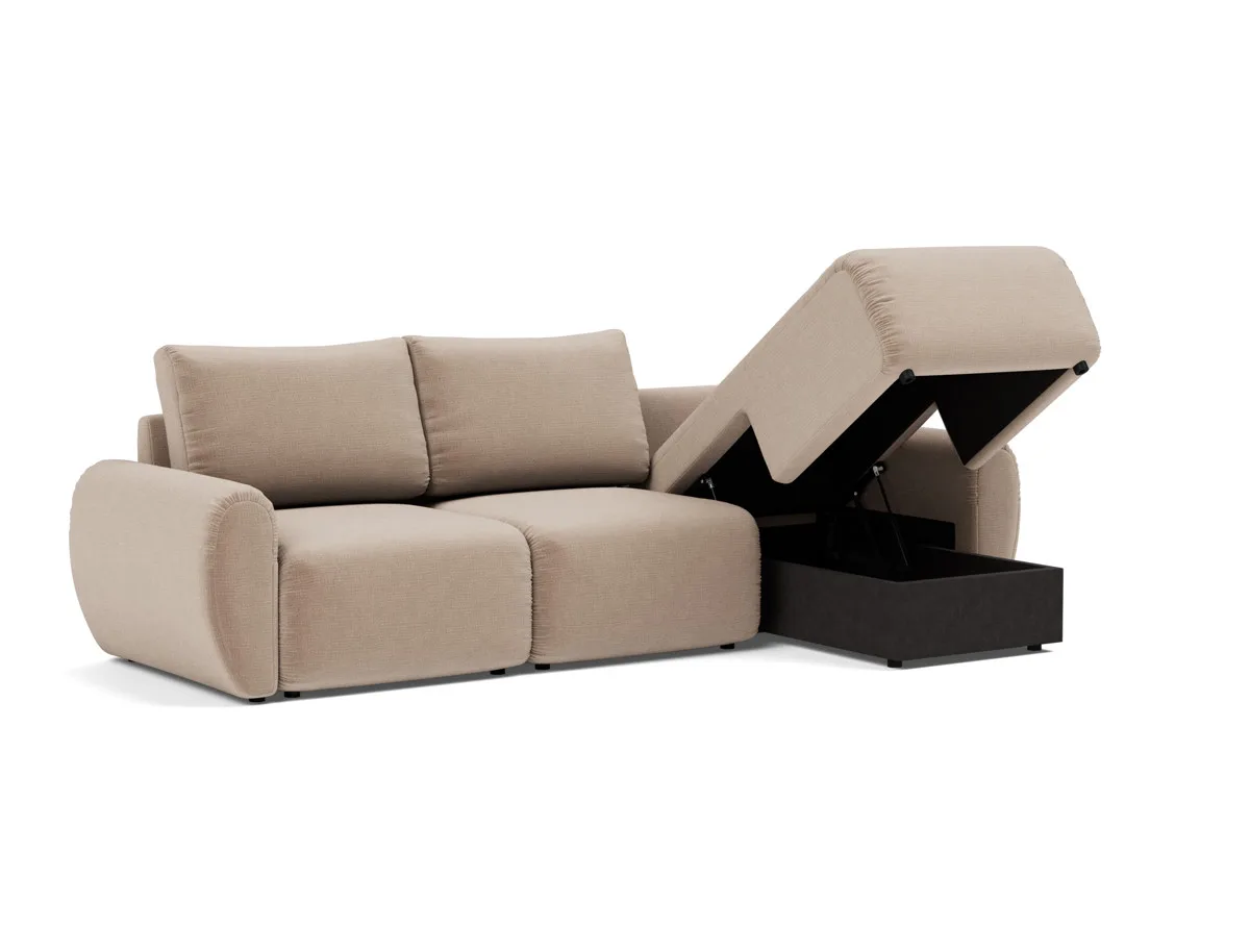Norum Schlafsofa Chaiselongue mit Curve-Armlehnen – RELAX