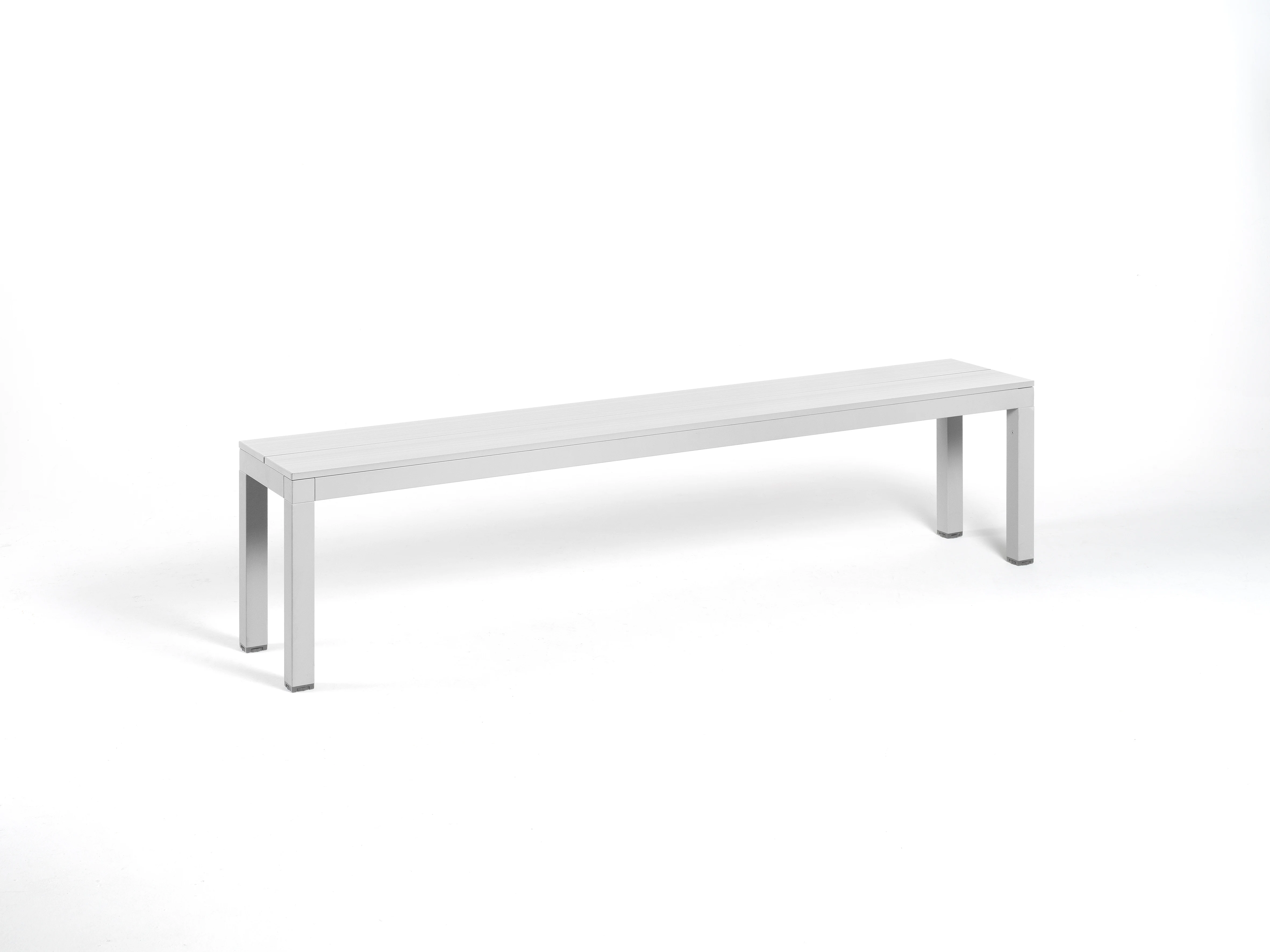 Nardi Rio Bench Alu – Outdoor-Gartenbank – Verniciato Bianco