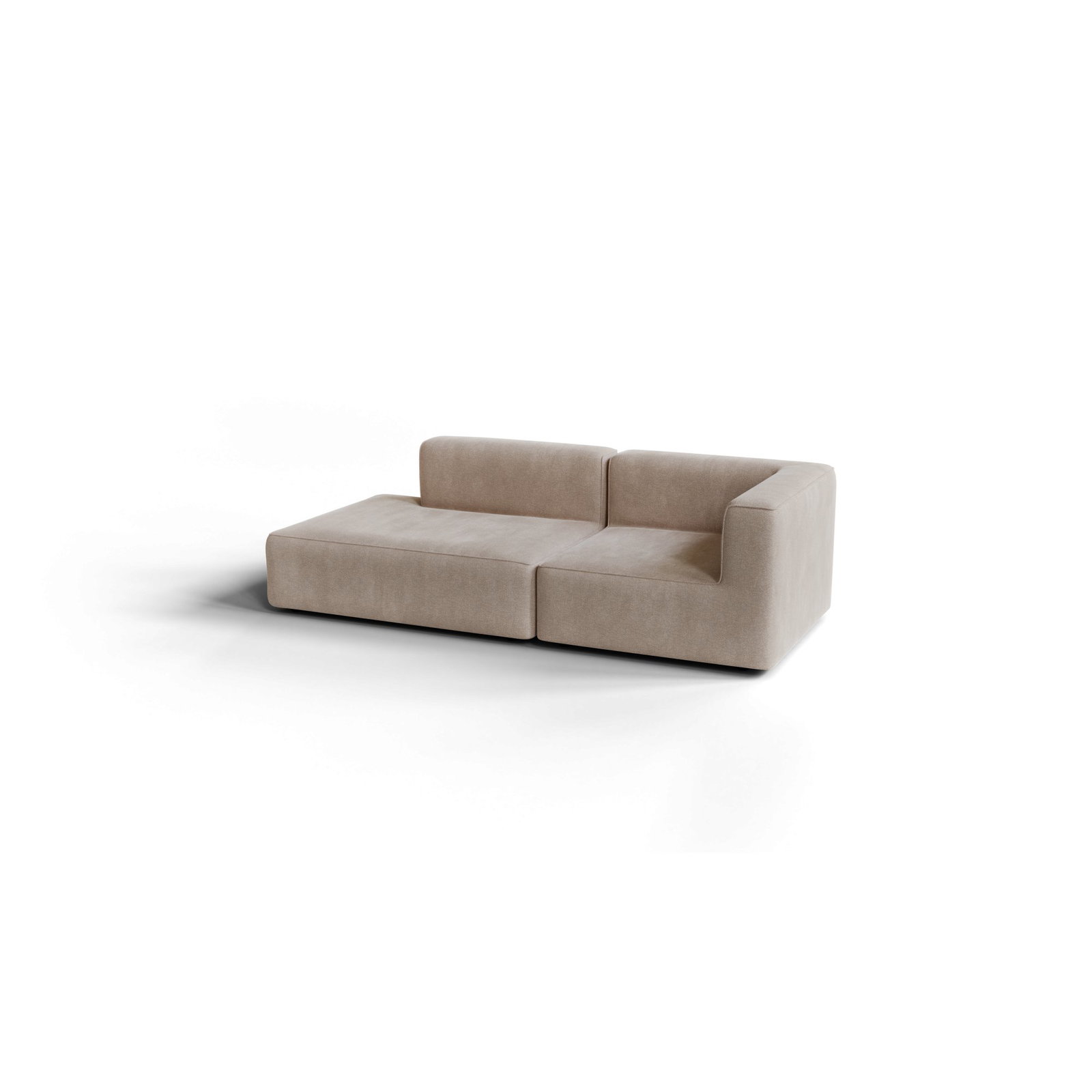 TASI 2 Sitzer Open End Links – Beige – Stoff: Pina