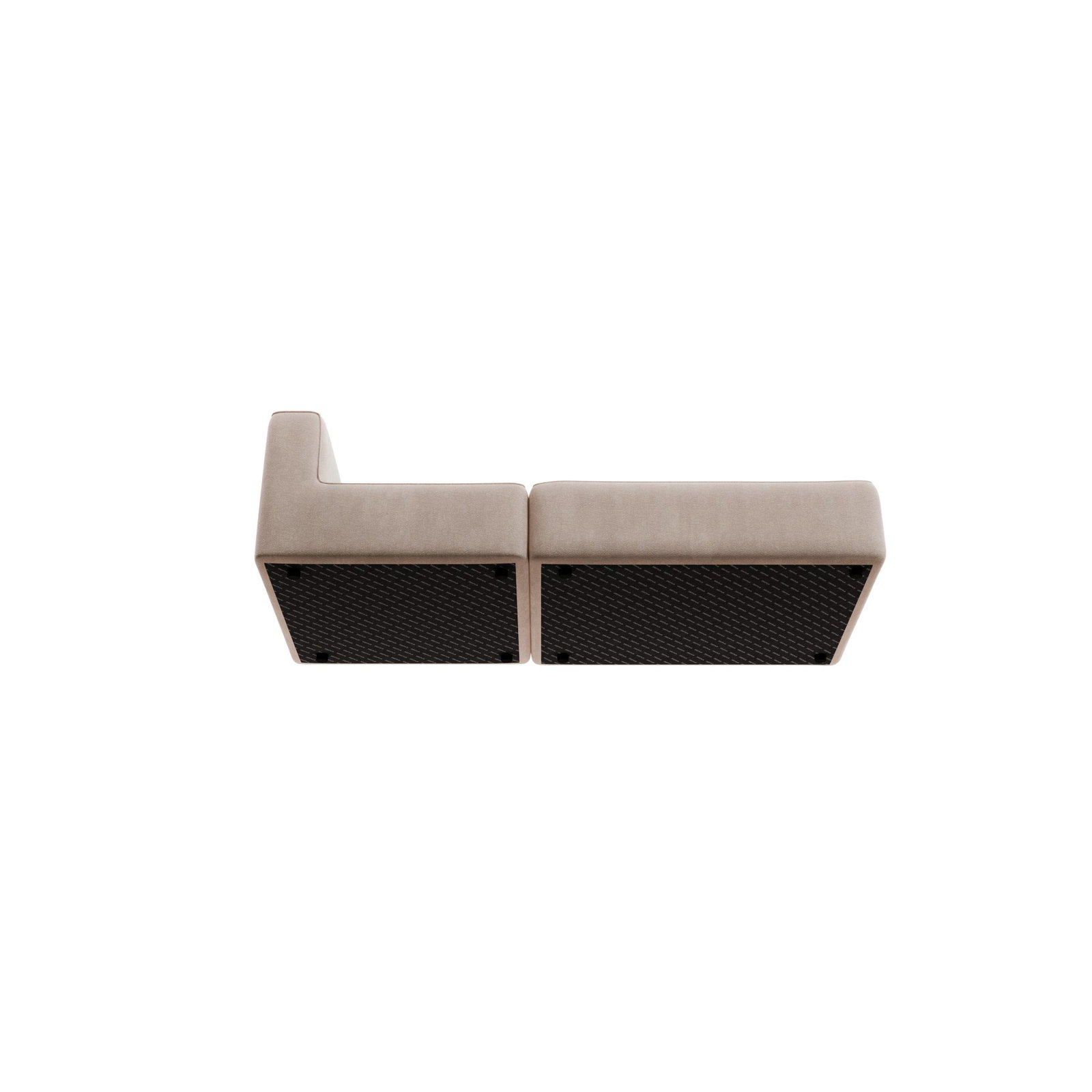 TASI 2 Sitzer Open End Rechts – Beige – Stoff: Pina