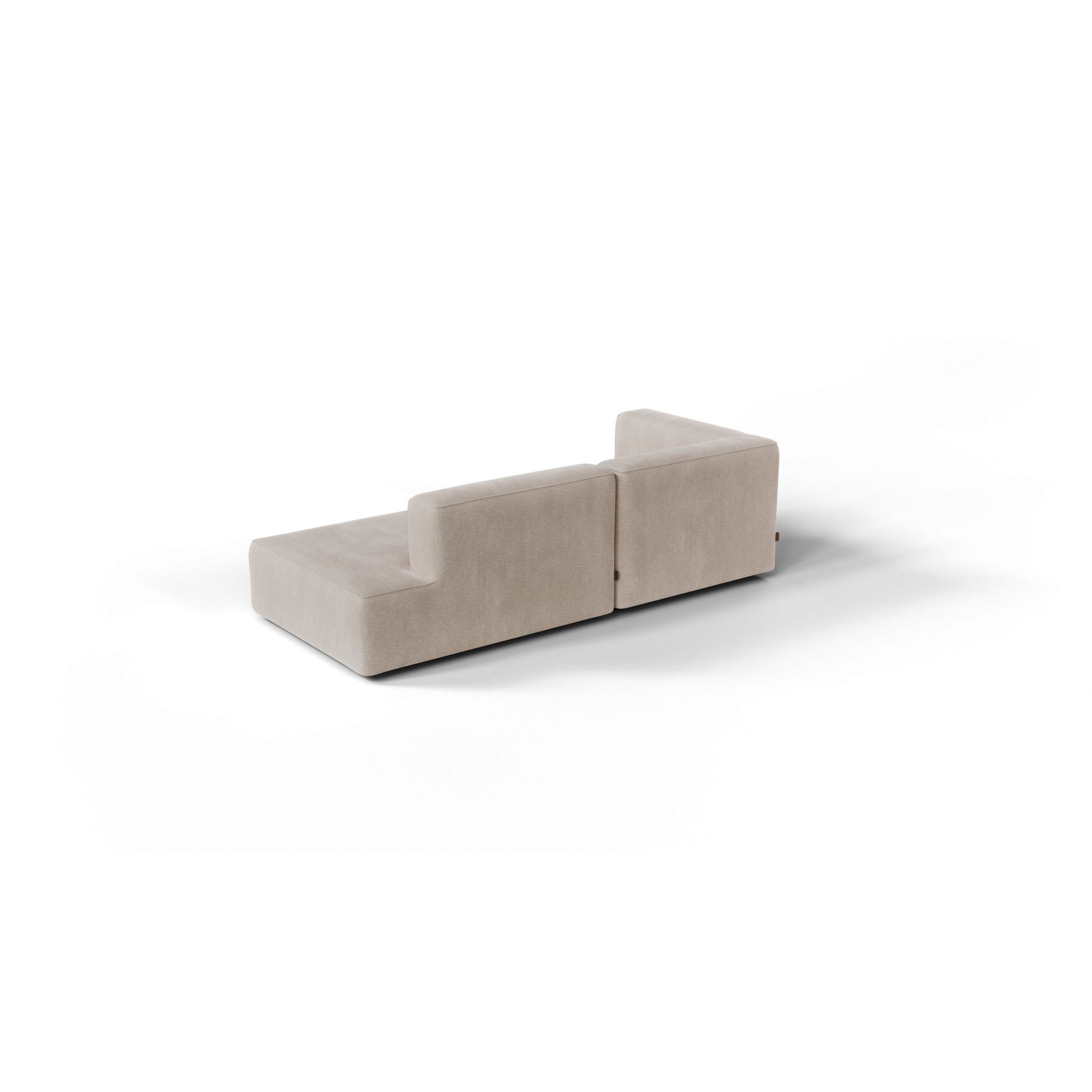 TASI 2 Sitzer Open End Rechts – Beige – Stoff: Pina