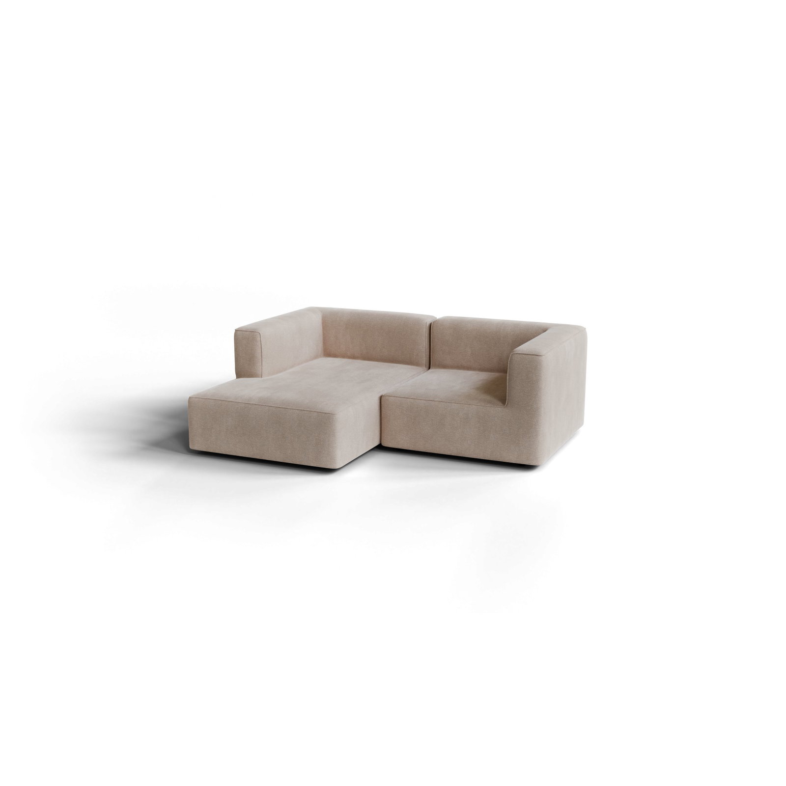 TASI Chaiselongue Links – Beige – Stoff: Pina