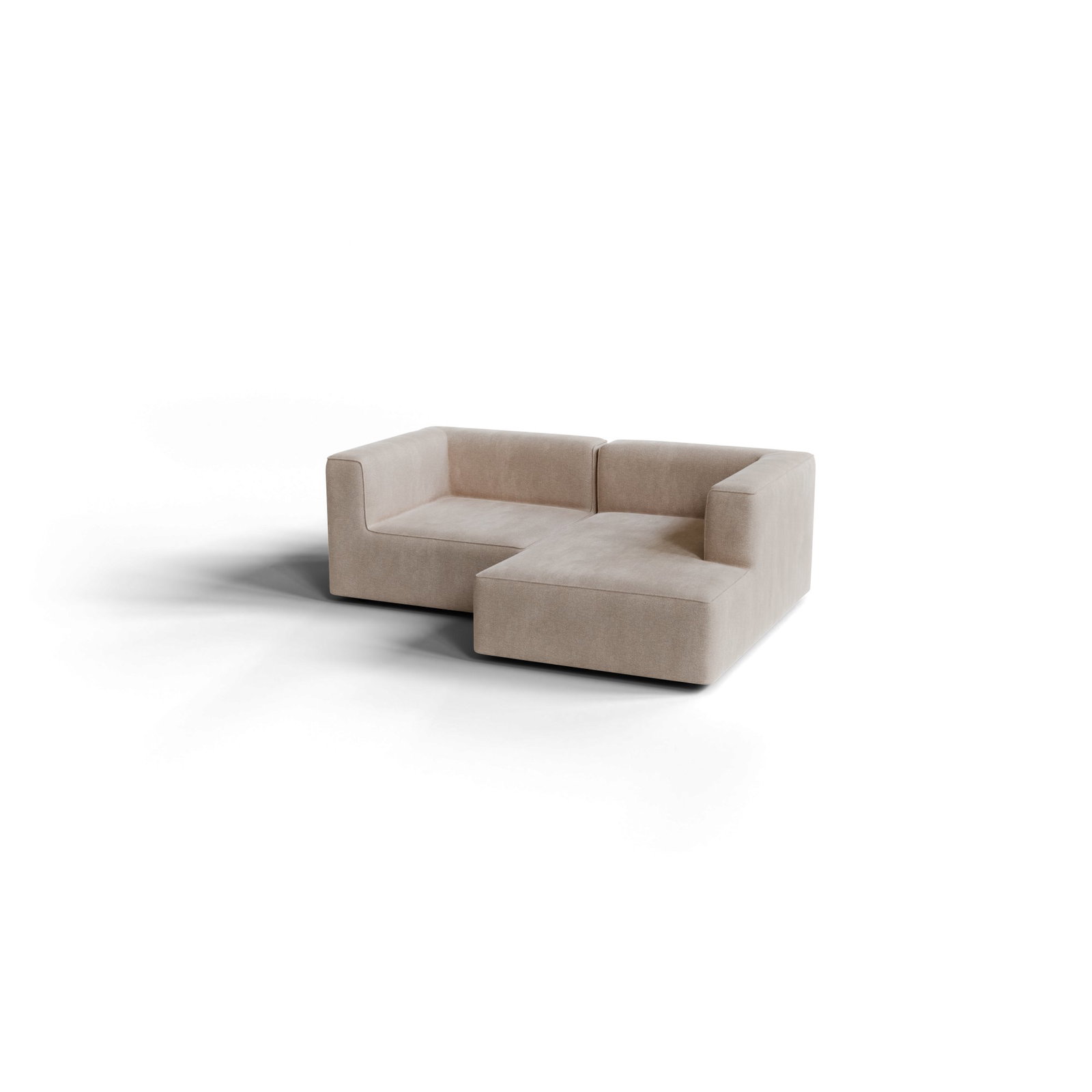 TASI Chaiselongue Rechts – Beige – Stoff: Pina