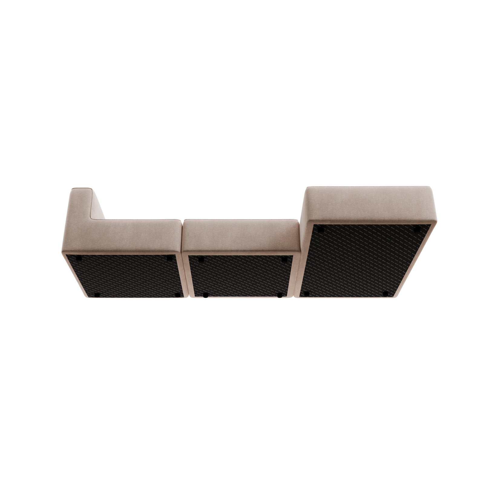 TASI 3 Sitzer Chaiselongue Rechts – Beige – Stoff: Pina