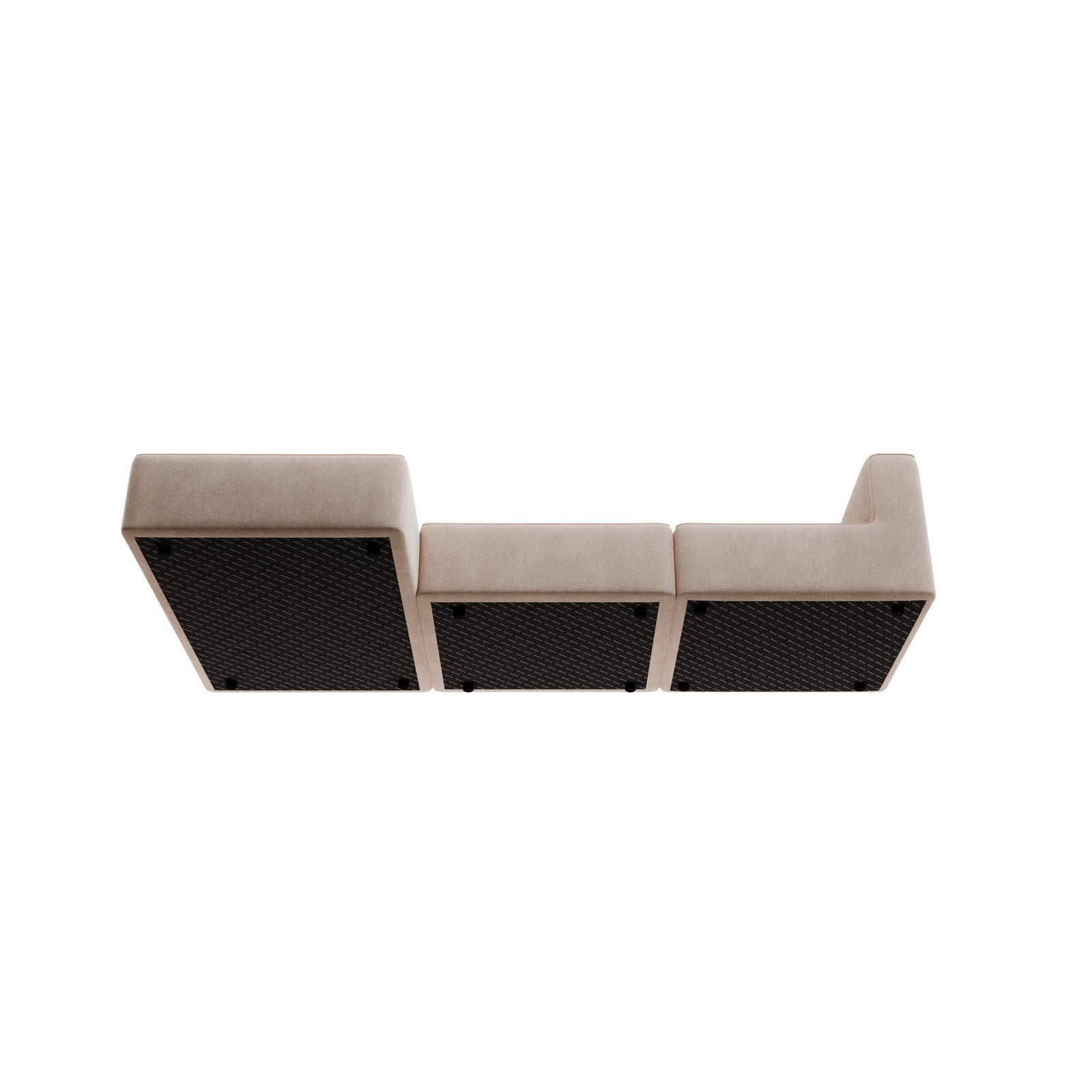 TASI 3 Sitzer Chaiselongue Links – Beige – Stoff: Pina