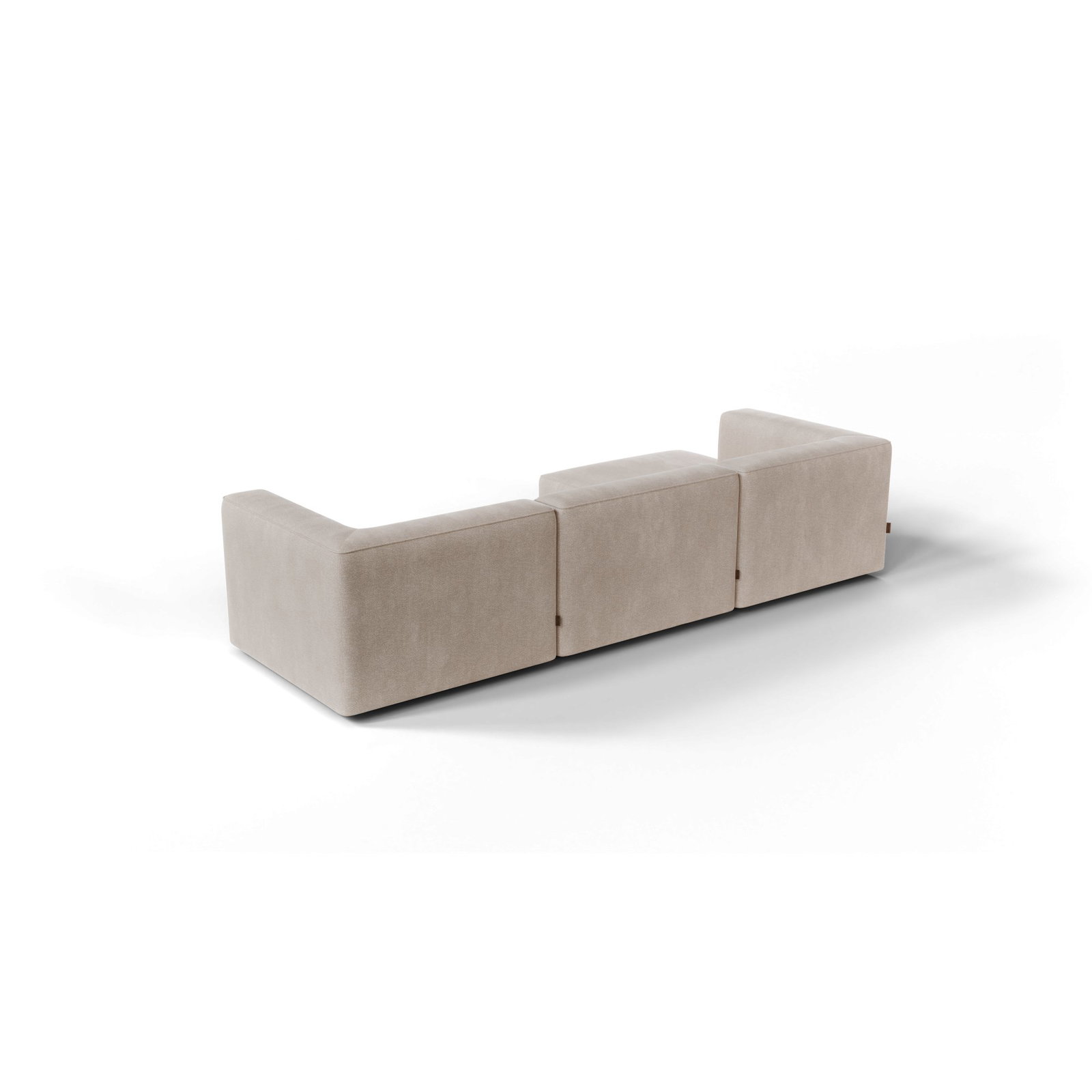 TASI 3 Sitzer Chaiselongue Links – Beige – Stoff: Pina