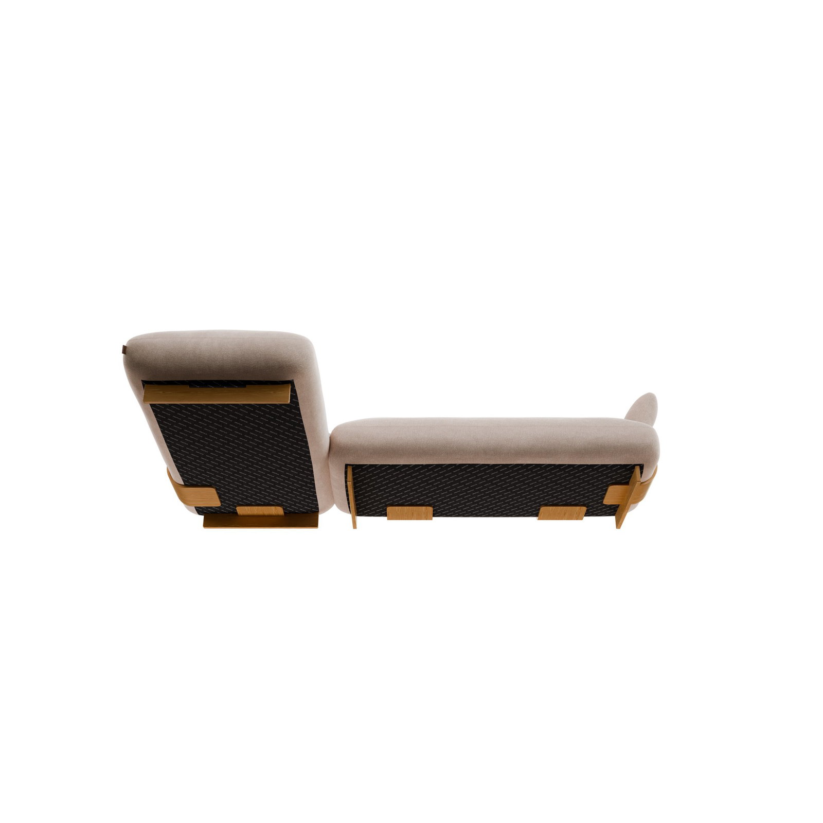 MOCO 2 Sitzer Chaiselongue Links – Beige – Stoff: Pina