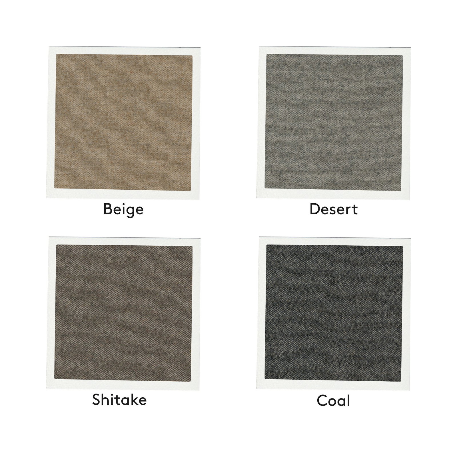 Stoff Kvadrat Melange Nap – Farben: Beige / Desert / Coal / Shitake