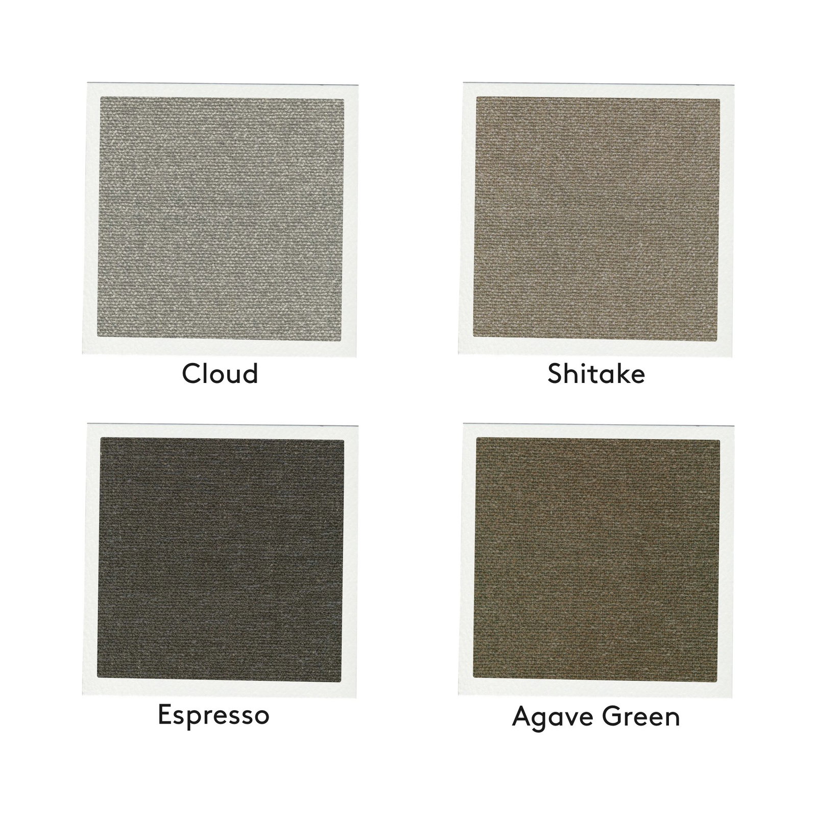 Stoff Kvadrat Moss – Farben: Shitake / Espresso / Agave Green / Cloud