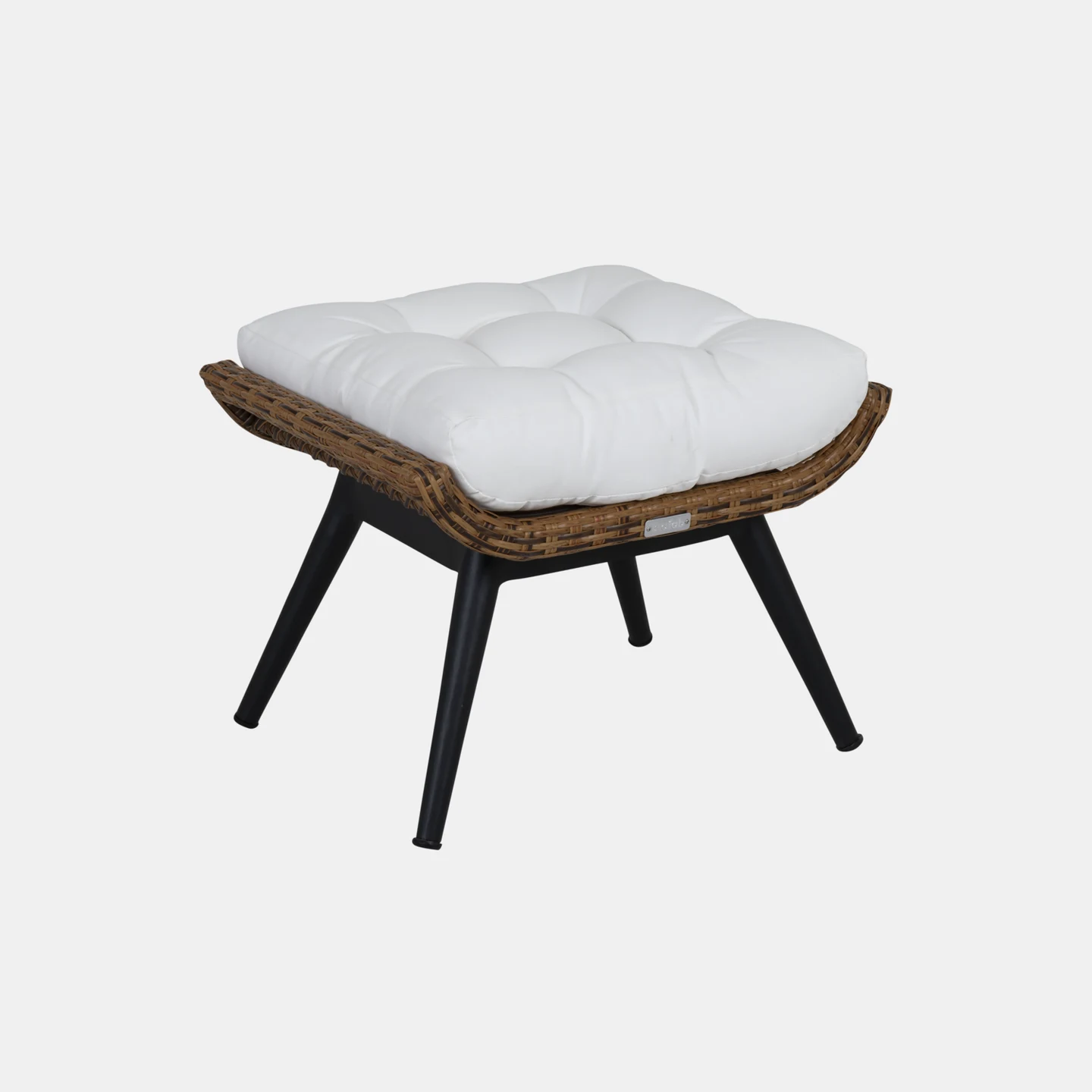 Covelo Fußhocker Natur/weiß