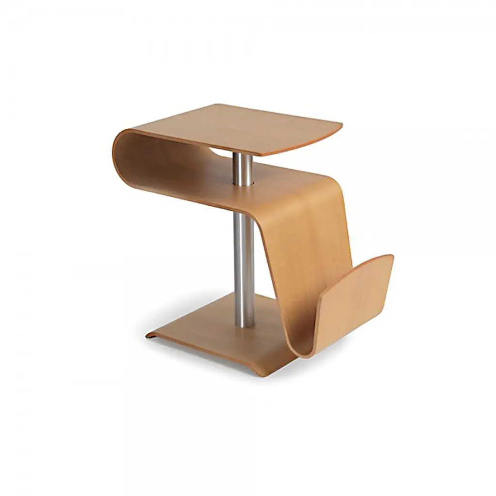 Conform Time Out Beistelltisch – Eiche lackiert mit Aluminiumfuß
