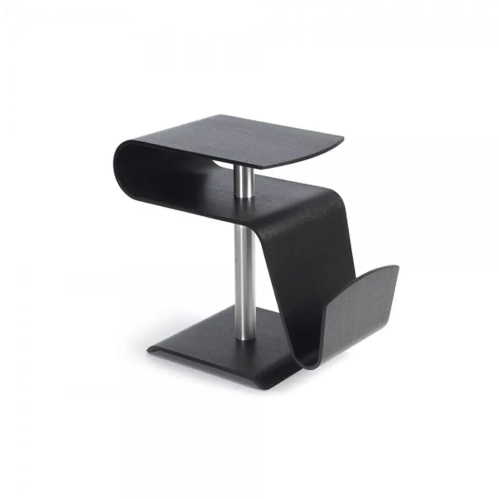Conform Time Out Beistelltisch – Eiche schwarz gebeizt mit Aluminiumfuß