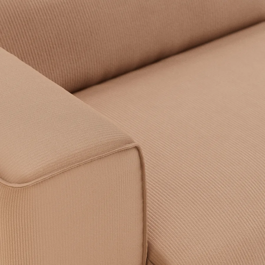 HKliving FLAKE Couch – Element links – Cosy, Beige – Wohnansicht