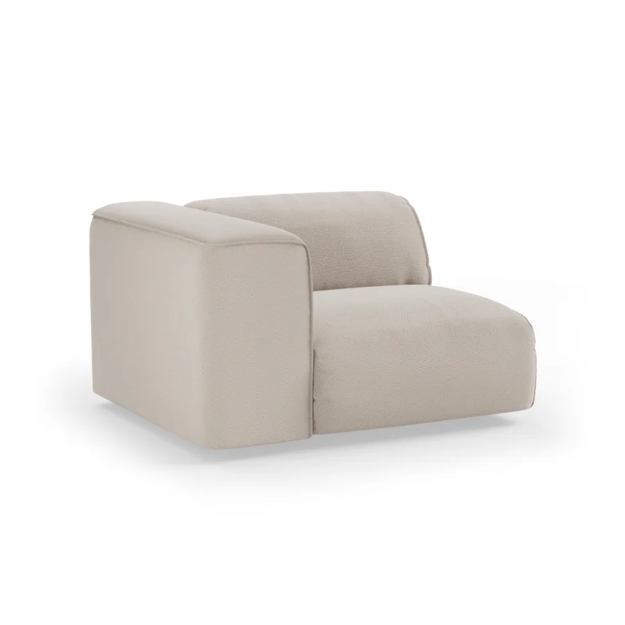 HKliving FLAKE Couch – Element links – Cosy, Beige – Wohnansicht